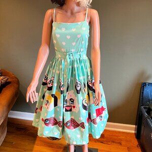 Sarsparilly Soy Lovely Sundress in Mint Hearts